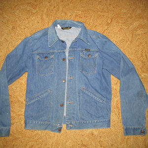 WRANGLER vintage jeans  jacket No Fault Denim 42L